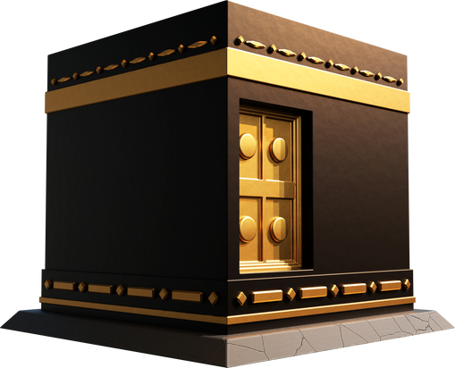 Kaaba mosque 3d render